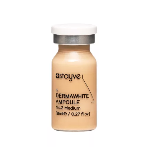 Stayve BB Glow No.2 Medium mezoterápiás ampulla (8ml): professzionális bőrtónus-egységesítő és hidratáló szérum közepes bőrhöz, mikrotűs kezelésekhez (Dermapen).