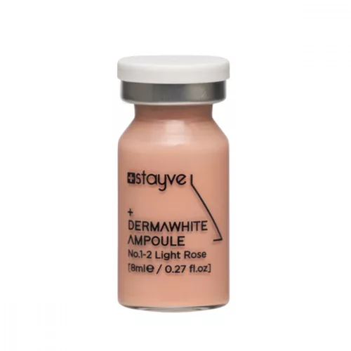 Stayve BB Glow No.1-2 Light Rose mezoterápiás ampulla (8ml): professzionális bőrszín-egységesítő és üdítő szérum rózsaszínes tónusú világos bőrhöz, mikrotűs kezelésekhez (Dermapen).