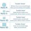 DP21 és DP22 készülékhez választható tűmodul típusok: 9-es, 12-es, 24-es, 36-os, nano négyzet és nano kerek kezelőfejek