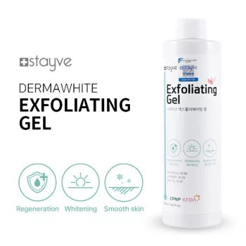 Stayve Dermawhite Exfoliating Gel (290ml): professzionális mandulasavas hámlasztó gél BB Glow és mikrotűs mezoterápiás (Dermapen) kezelések előkészítéséhez.