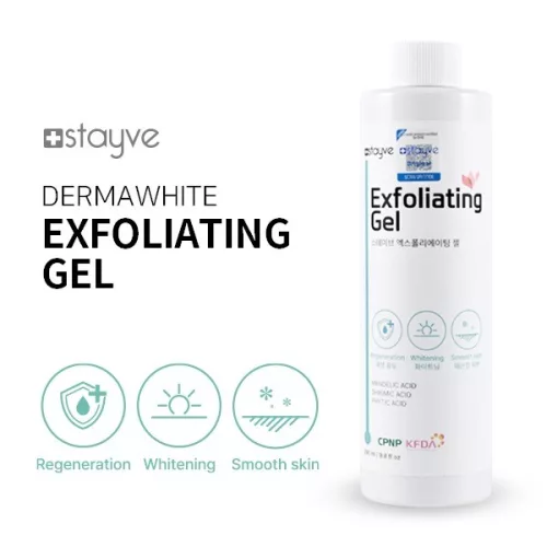 Stayve Dermawhite Exfoliating Gel (290ml): professzionális mandulasavas hámlasztó gél BB Glow és mikrotűs mezoterápiás (Dermapen) kezelések előkészítéséhez.
