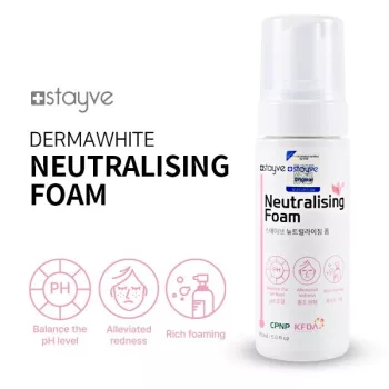 Stayve Dermawhite Neutralizing Foam (150ml): professzionális semlegesítő hab a bőr pH-értékének helyreállításához savas hámlasztás után.