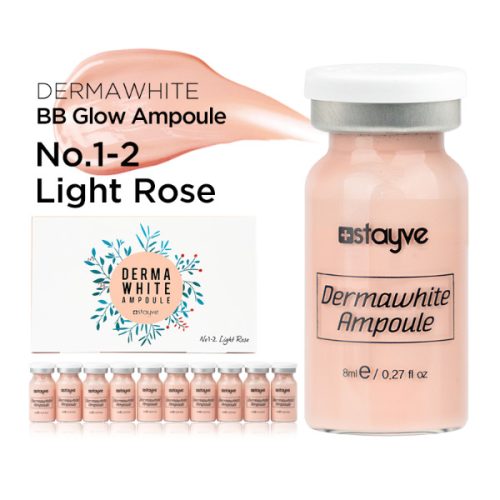 DERMAWHITE BB GLOW KIT - NO.1-2 LIGHT ROSE AMPULLA