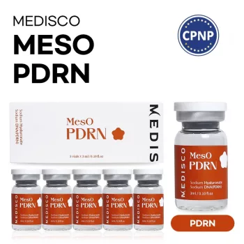 Medisco Meso PDRN mezoterápiás ampulla szett (5x4ml): professzionális sejtregeneráló szérum Sodium DNA-val a bőr rugalmasságának javításához, mikrotűs kezelésekhez (Dermapen).