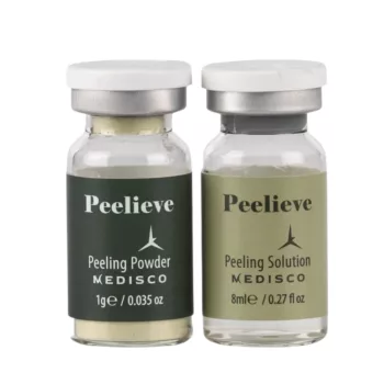 Medisco Peelieve professzionális peeling ampulla: biológiai hámlasztó tengeri spicule tűkkel (Peelieve) és intenzív hialuronsavas nyugtatóval (Hyalieve).